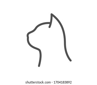 Icono de línea de cuidado de mascotas. Signo de clínica veterinaria. Símbolo de estado del gato. Elemento de diseño de calidad. Trazo editable. Icono de cuidado de mascotas estilo lineal. Vector