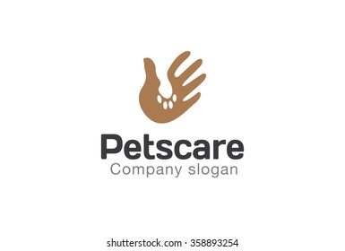 Pets Care Logo Design Illustration