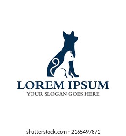 logotipo de cuidado de mascotas , logotipo veterinario vectorial