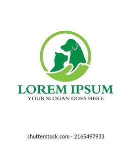 logotipo de cuidado de mascotas , logotipo veterinario vectorial