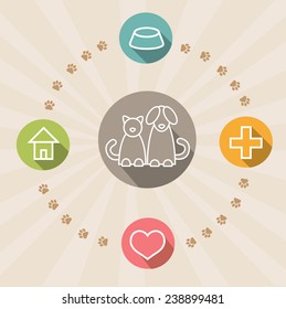 Pets care olan. Infographics. EPS 10 vector file.