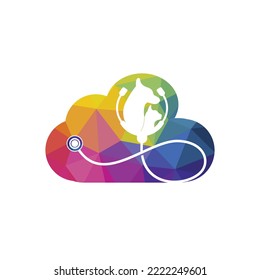 Plantilla de diseño del logotipo del vector de cuidado de mascotas. Vet con el diseño del logo estetoscopio.	