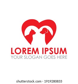 vector de cuidado de mascotas, logotipo de tienda de mascotas