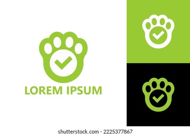 Pets check logo template design vector