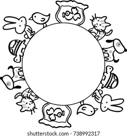 pets circle border