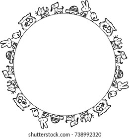 pets circle border