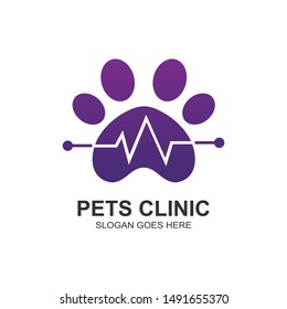 Pets Clinic and Medical Logo Vector