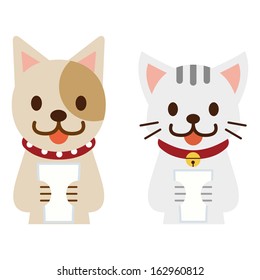 Pets with a cup