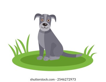 Mascotas. Ilustración linda del icono del Vector del perro, silueta del perro en el fondo blanco, eps, png, Vector del perro. Lindo cachorro.