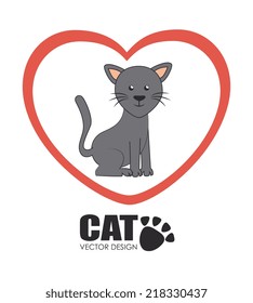 Pets design over beige background, vector illustration