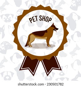 Pets design over beige background,vector illustration