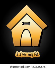 pets design over black  background vector illustration