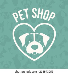 Pets design over blue background, vector illustration