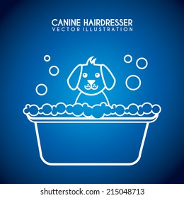 pets design over blue  background vector illustration