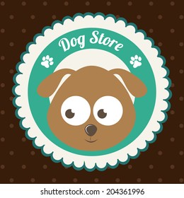 pets design over  dotted background vector illustration