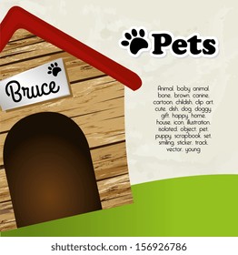 pets design  over sky background vector illustration 