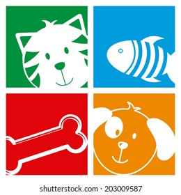 pets design over white background vector illustration