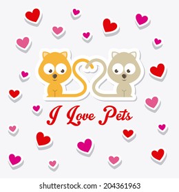 pets design over white background vector illustration