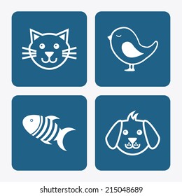 pets design over white background vector illustration