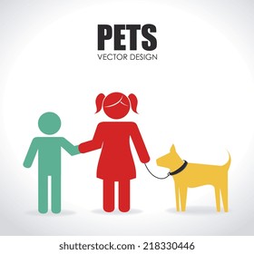Pets design over white background, vector illustration
