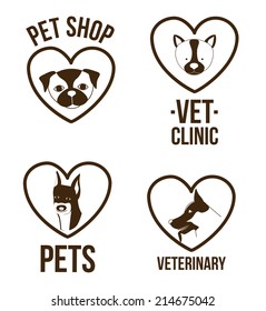 Pets design over white background,vector illustration