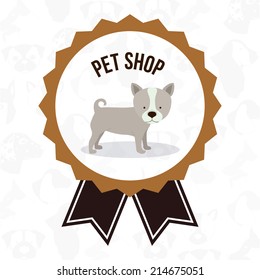 Pets design over white background,vector illustration