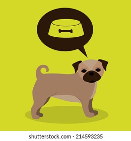 Pets design over yellow background,vector illustration