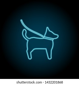 Pets, dog neon icon. Simple thin line, outline vector of universal icons for UI and UX, website or mobile application