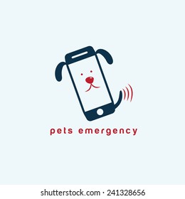 Pets Emergency Concept Flat Design