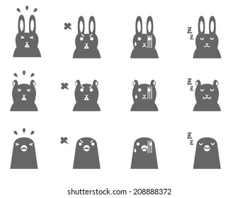 pets face icons