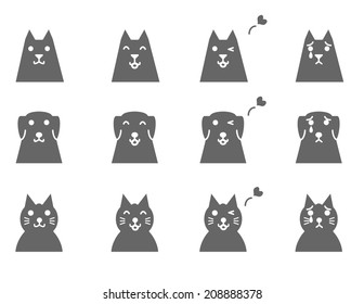 pets face icons