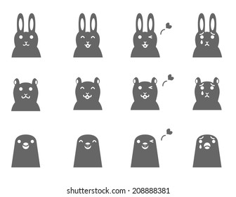 pets face icons