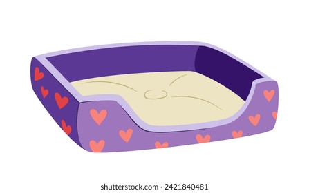 Pets goods set. Items from veterinary shop. Toilet for cats. Pack for care about domestic animals. Template and layout. Cartoon flat vector collection isolated on white background