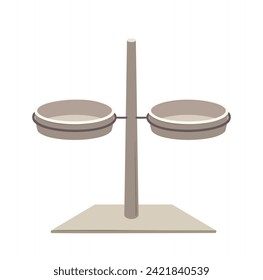 Pets goods set. Items from veterinary shop. Bowls for parrots. Pack for care about domestic animals. Cover or banner. Cartoon flat vector collection isolated on white background