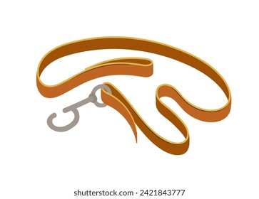 Pets goods set. Items from veterinary shop. Leash for dogs. Pack for care about domestic animals. Graphic element for website. Cartoon flat vector collection isolated on white background