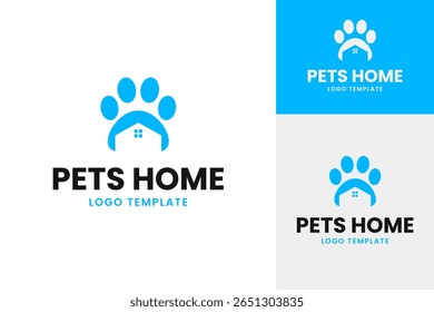 Ilustración vectorial de Plantilla de diseño de logotipo de hogar de mascotas