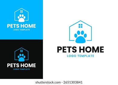 Pets home logo design template vector illustration