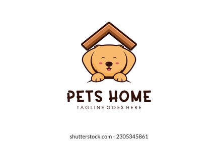 Pets Home Vector Logo Design Illustration