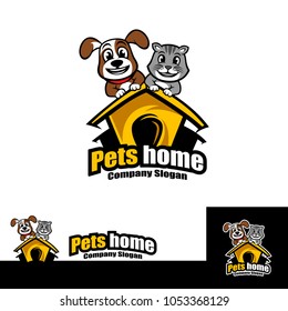 Pets home vector logo template