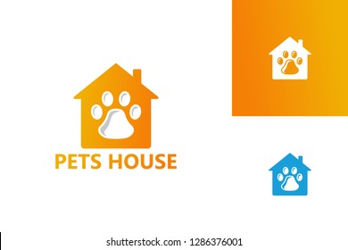 Pets House Logo Template Design Vector, Emblem, Design Concept, Creative Symbol, Icon