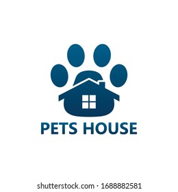 Pets House Logo Template Design