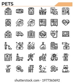 Pets icon set for dog and cat topics,veterinary, education website, presentation, book.