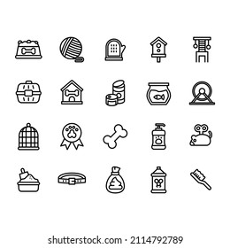 pets icon set illustration vector graphic
