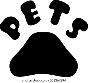 Pets. Icon, symbol. Vector illustration.