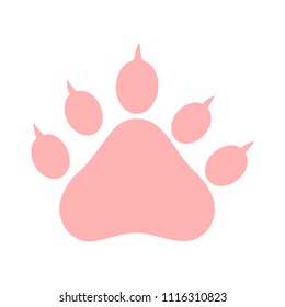 Pets Icon, Vector Paw Print - Animal Illustration, Pet Symbol