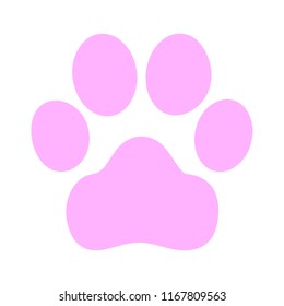 Pets Icon, Vector Paw Print - Animal Illustration, Pet Symbol