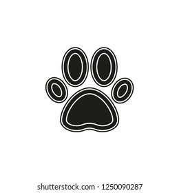 Pets icon, vector paw print - animal illustration, pet symbol
