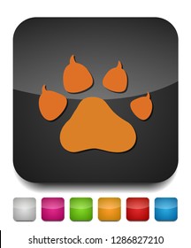 Pets Icon, Vector Paw Print - Animal Illustration, Pet Symbol