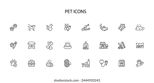 Pets icon. vector.Editable stroke.linear style sign for use web design,logo.Symbol illustration.