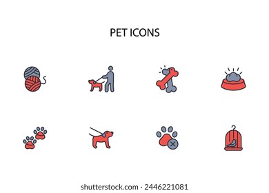 Icono de mascotas. Vector.Trazo editable.Signo de estilo lineal para usar Diseño web,logo.Ilustración de símbolo.